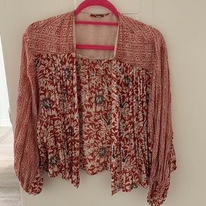 Free People Floral & Print Cardi